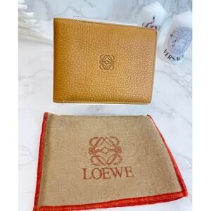 Vintage Loewe Unisex Anagram Bifold Wallet with Dust Bag EUC